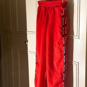 Red joggers